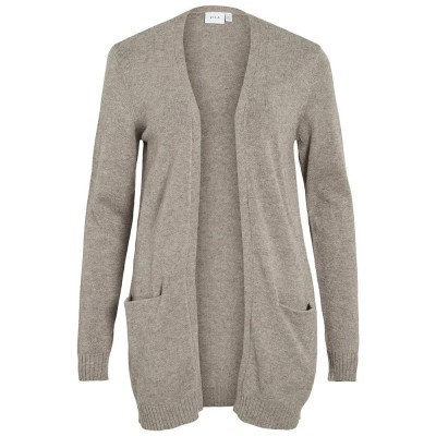 жилетка,дамски,пуловери,дамски,плетени,дрехи,vila,ril,open,cardigan,falcon,melange,(grey)