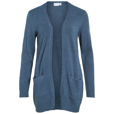 жилетка,дамски,пуловери,дамски,плетени,дрехи,vila,ril,open,cardigan,vintage,indigo,dark,melange,(blue)