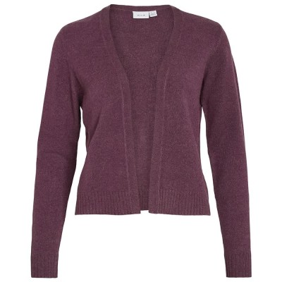 жилетка,дамски,пуловери,дамски,плетени,дрехи,vila,ril,short,cardigan,fig,dark,melange,(purple)