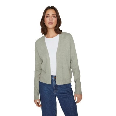жилетка,дамски,пуловери,дамски,плетени,дрехи,vila,ril,short,cardigan,oil,green,melange,(green)