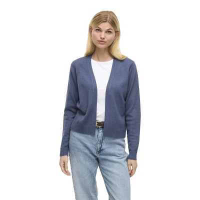 жилетка,дамски,пуловери,дамски,плетени,дрехи,vila,ril,short,cardigan,blue,(vintage,indigo,dark,melange)