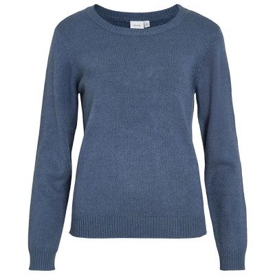 блуза,дамски,пуловери,дамски,плетени,дрехи,vila,ril,sweater,vintage,indigo,dark,melange,(blue)