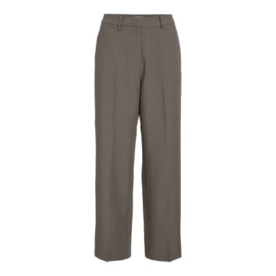 панталони,дамски,панталони,vila,siffe,straight,fit,high,waist,pants,falcon,melange,(grey)