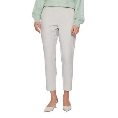 панталони,дамски,панталони,vila,varone,slim,fit,high,waist,pants,light,grey,melange,(grey)