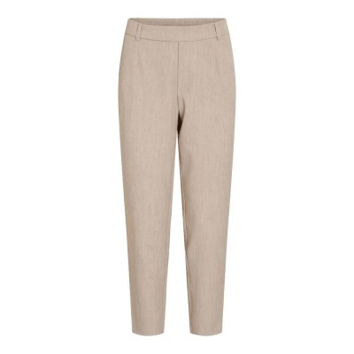 панталони,дамски,панталони,vila,varone,slim,fit,high,waist,pants,beige,(natural,melange)