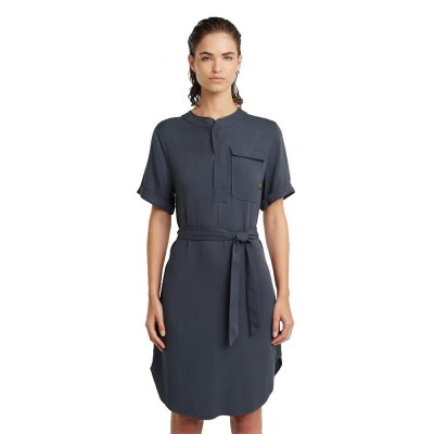 рокля,дамски,поли,и,рокли,g,star,belted,short,sleeve,dress,grey