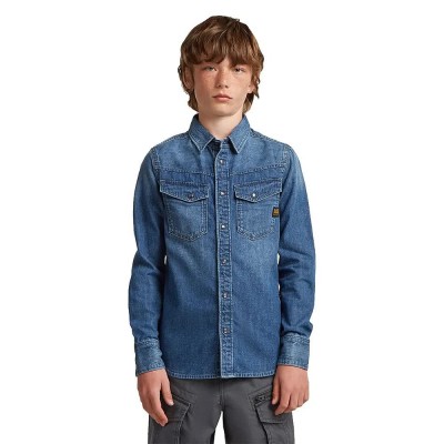 риза,с,дълъг,ръкав,дамски,ризи,мъжки,ризи,g,star,dakota,slim,long,sleeve,shirt,blue,(worn,in,windward)