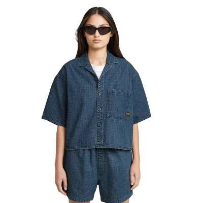 риза,с,къс,ръкав,дамски,блузи,дамски,ризи,g,star,pj,short,sleeve,shirt,blue