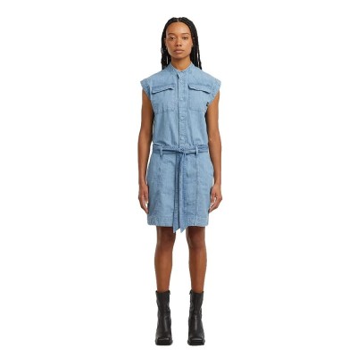 рокля,дамски,поли,и,рокли,g,star,pocket,sleeveless,short,dress,blue,(faded,breeze)