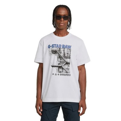 тениска,мъжки,тениски,g,star,stairs,loose,short,sleeve,t,shirt,white
