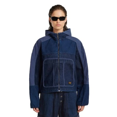 яке,дамски,якета,и,палта,g,star,track,jacket,blue,(faded,indigo,patched)