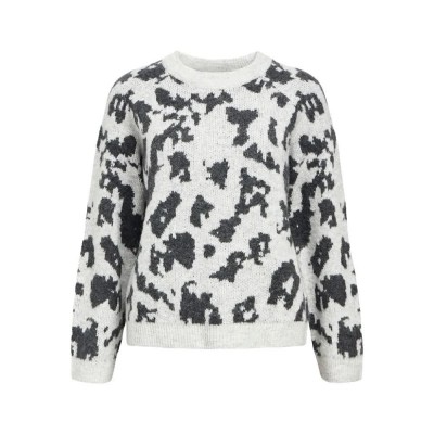 блуза,дамски,пуловери,дамски,плетени,дрехи,object,diana,re,sweater,white,(light,grey,melange,dgm,graphic)
