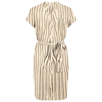 рокля,дамски,поли,и,рокли,object,jacira,short,sleeve,dress,sandshell,black,wavy,lines,(beige)