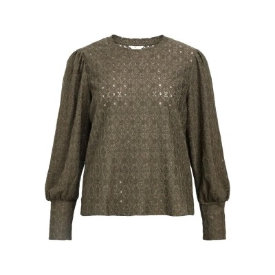 дамски,блузи,дамски,ризи,object,laila,long,sleeve,blouse,kambaba,(green)