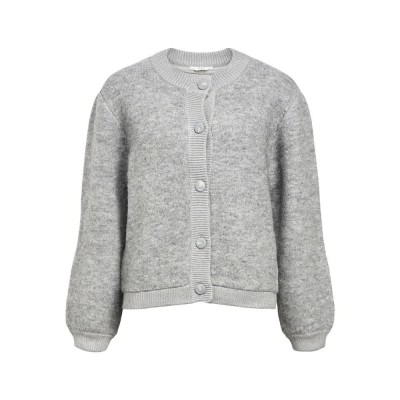 жилетка,дамски,пуловери,дамски,плетени,дрехи,object,merle,bomber,cardigan,medium,grey,melange,(grey)