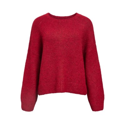 блуза,дамски,пуловери,дамски,плетени,дрехи,object,saggia,lo,sweater,karanda,red,melange,(red)