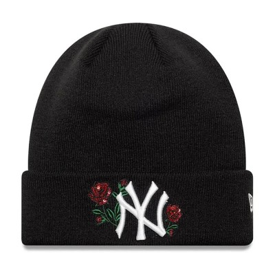 шапка,всички,шапки,new,era,mlb,sequin,rose,new,york,yankees,beanie,black,(black)