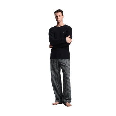 пижама,мъжки,пижами,emporio,armani,em000614,af14998,pyjama,black,black,grey,check,(black,grey)
