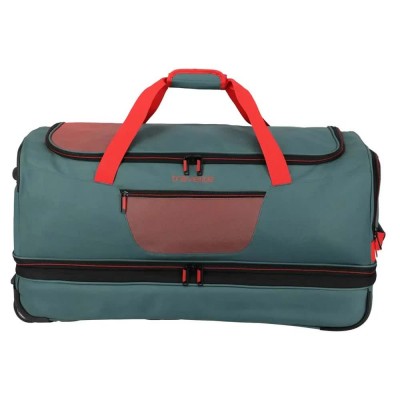 сак,сакове,travelite,basics,70cm,wheeled,duffle,bag,green,orange,(green)
