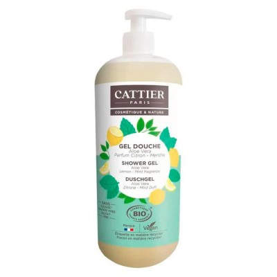 хигиена,тяло,cattier,aloe,vera,lemon,mint,1l,shower,gel,clear