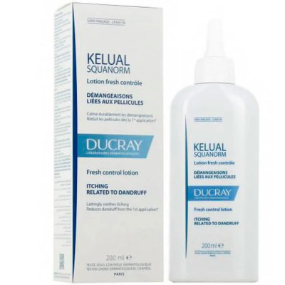 хигиена,коса,ducray,kelual,squanorm,anti,dandruff,200ml,hair,lotion,clear
