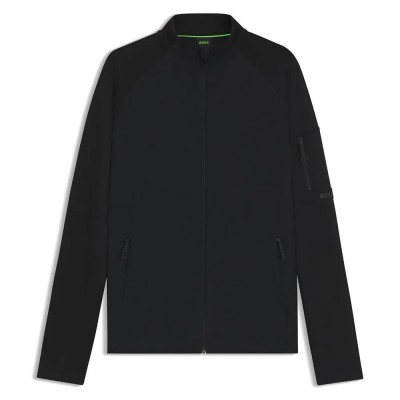 блуза,мъжки,пуловери,boss,urban,tech,full,zip,sweatshirt,black