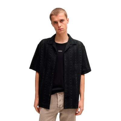 риза,с,къс,ръкав,мъжки,ризи,hugo,espino,10270146,short,sleeve,shirt,black