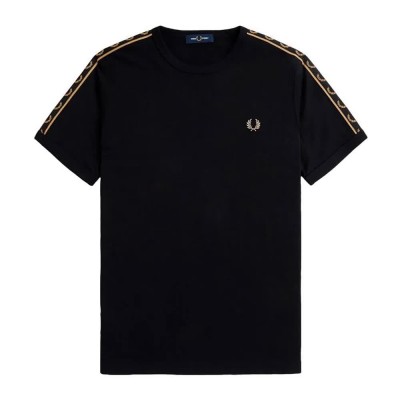 тениска,мъжки,тениски,fred,perry,contrast,tape,ringer,f,short,sleeve,t,shirt,black