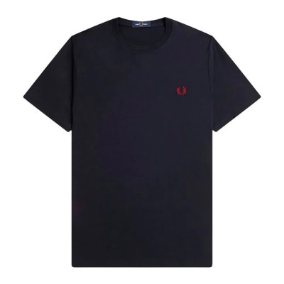 тениска,мъжки,тениски,fred,perry,m1600,short,sleeve,t,shirt,blue,(navy,burnt,red)