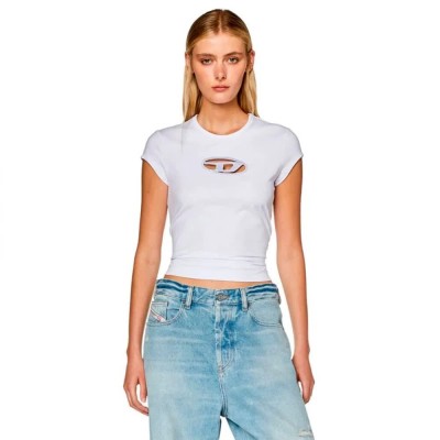 тениска,дамски,тениски,diesel,t,angie,short,sleeve,t,shirt,white