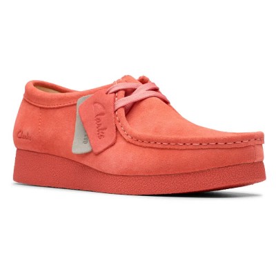 обувки,мъжки,обувки,дамски,обувки,clarks,shoes,wallabee,evosh,boat,shoes,orange,(coral,suede)