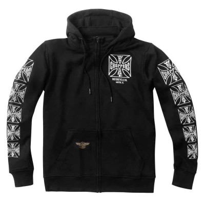 блуза,мъжки,пуловери,west,coast,choppers,dominator,full,zip,sweatshirt,black,(black)