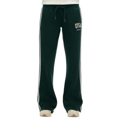 анцуг,дамски,панталони,superdry,athletic,essential,flare,fit,joggers,green,(dark,pine,green)