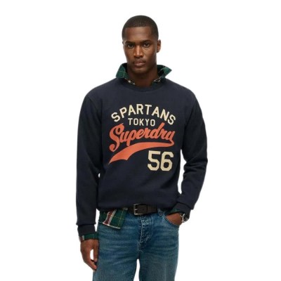 блуза,мъжки,пуловери,superdry,athletic,relaxed,fit,sweatshirt,eclipse,navy,(blue)