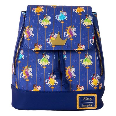 раница,раници,loungefly,disney,princesses,carousel,backpack,blue