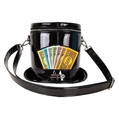 чанта,за,през,рамо,всички,чанти,loungefly,monopoly,top,hat,shoulder,bag,black