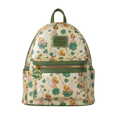 раница,раници,loungefly,tinkerbell,four,leaf,clover,backpack,beige