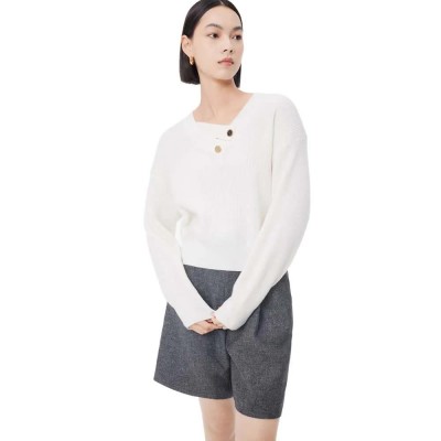 блуза,дамски,пуловери,дамски,плетени,дрехи,lily,all,sheep,wool,sweater,off,white,(white)
