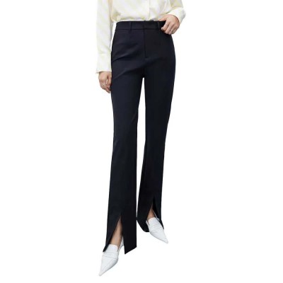 панталони,дамски,панталони,lily,business,fashion,slit,dress,pants,black
