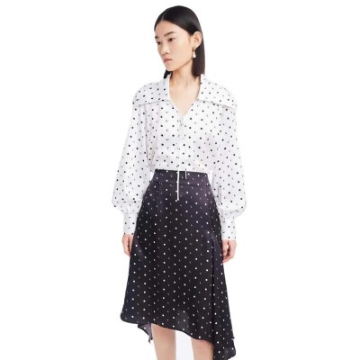 риза,с,дълъг,ръкав,дамски,блузи,дамски,ризи,lily,chic,polka,dot,long,sleeve,shirt,white