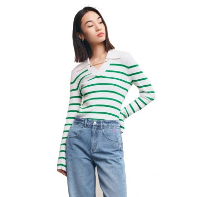 блуза,дамски,пуловери,дамски,плетени,дрехи,lily,colorful,chain,knit,sweater,white