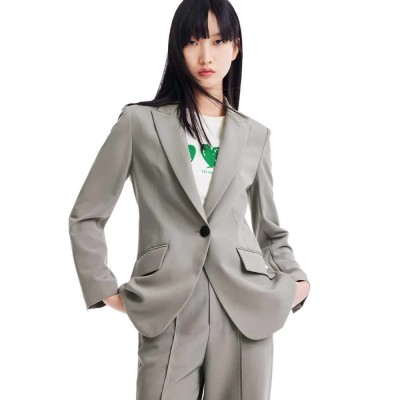 сако,дамски,сака,lily,embroidered,blazer,gray,(grey)