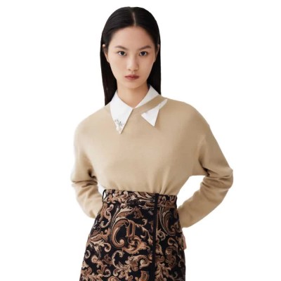 блуза,дамски,пуловери,дамски,плетени,дрехи,lily,fashion,hollow,sweater,apricot,(brown)