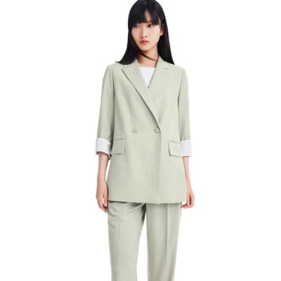 сако,дамски,сака,lily,fashionable,striped,blazer,green