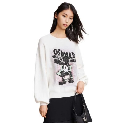 блуза,дамски,пуловери,дамски,плетени,дрехи,lily,fun,round,neck,sweater,white