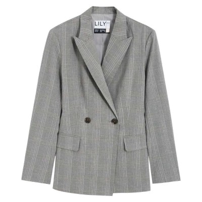 сако,дамски,сака,lily,retro,striped,blazer,light,gray,(grey)