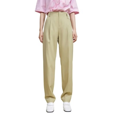 панталони,дамски,панталони,lily,slim,fit,high,waist,dress,pants,chestnut,brown,(beige)