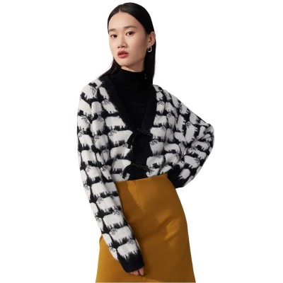 жилетка,дамски,пуловери,дамски,плетени,дрехи,lily,slouchy,v,neck,knit,cardigan,black,(white,black)