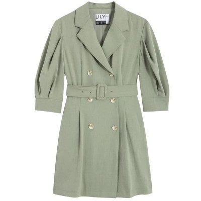 сако,дамски,поли,и,рокли,lily,solid,colour,blazer,dress,midium,green,(green)