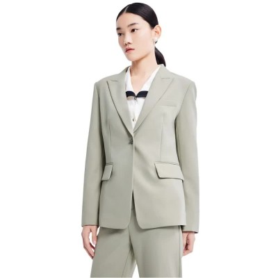 сако,дамски,сака,lily,temperament,solid,colour,blazer,gray,green,(green)